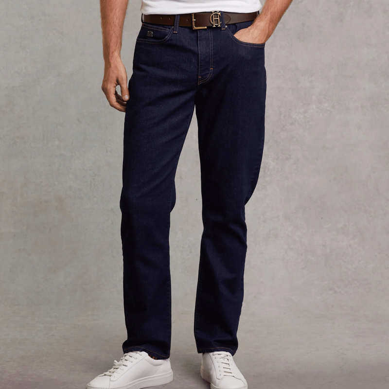 Holland Cooper Men's Classic Straight Jean Dark Indigo-1